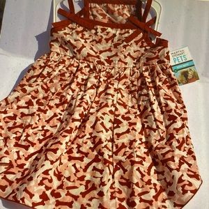 New dog puppy, bone dress, red and pink size large